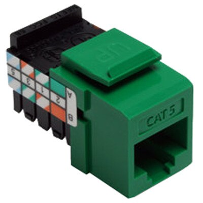 Leviton QuickPort Cat5 Snap-In Connector, Green