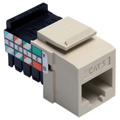 Leviton QuickPort Cat5 Snap-In Connector, Ivory