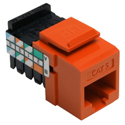 Leviton QuickPort Cat5 Snap-In Connector, Orange