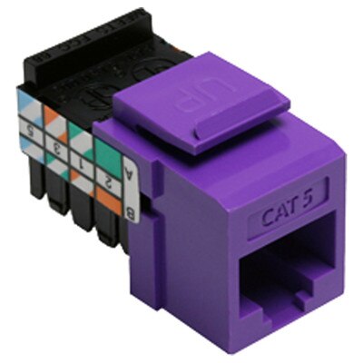 Leviton QuickPort Cat5 Snap-In Connector, Purple