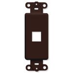 Leviton QuickPort Decora Insert, 1-Port, Brown