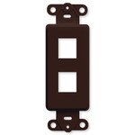 Leviton QuickPort Decora Insert, 2-Port, Brown