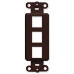 Leviton QuickPort Decora Insert, 3-Port, Brown