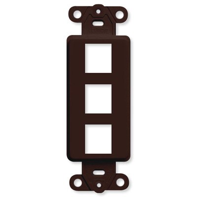Leviton QuickPort Decora Insert, 3-Port, Brown