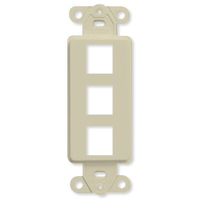Leviton QuickPort Decora Insert, 3-Port, Ivory