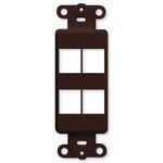Leviton QuickPort Decora Insert, 4-Port, Brown