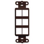 Leviton QuickPort Decora Insert, 6-Port, Brown