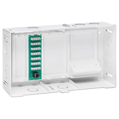 Leviton Compact Structured Media Enclosure with Telephone Board