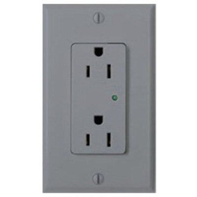 Leviton Surge Protective Duplex Receptacle, 20A, Gray