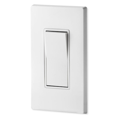 Leviton Decora Rocker Single-Pole AC Quiet Switch, 15A, 120/277V, White