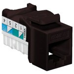 Leviton QuickPort Home 6 Snap-In Connector, Brown