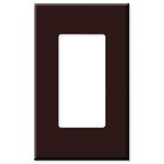 Leviton Decora Plus Screwless Snap-On Wallplate, 1-Gang, Brown