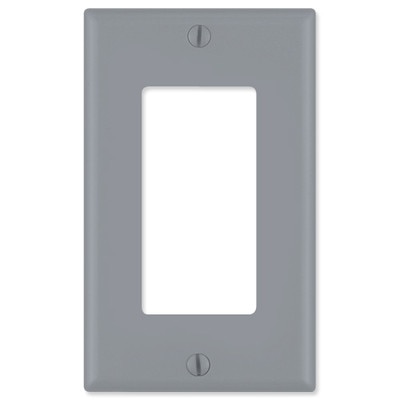 Leviton Decora Wallplate, 1-Gang, Gray