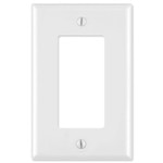 Leviton Decora Wallplate, 1-Gang, Midway Size, White