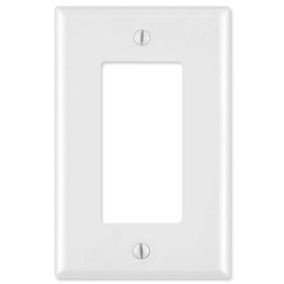 Leviton Decora Wallplate, 1-Gang, Midway Size, White