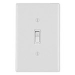 Leviton Toggle Switch Wallplate, 1-Gang, White