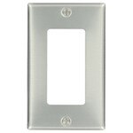 Leviton Decora Wallplate, 1-Gang, Metallic, Aluminum