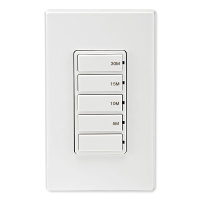 Leviton Decora Preset Countdown Timer Wall Switch, 30 Min (5, 10, 15, 30 Min)
