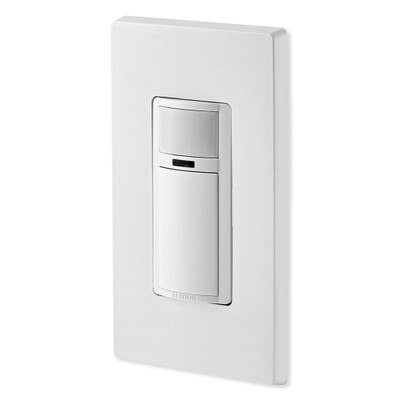 Leviton Decora In-Wall Vacancy Sensor Switch, Manual-On, 5A, Single-Pole or 3-Way