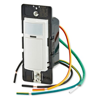 Leviton Decora In-Wall Vacancy Sensor Switch, Manual-On, 5A, Single-Pole or 3-Way