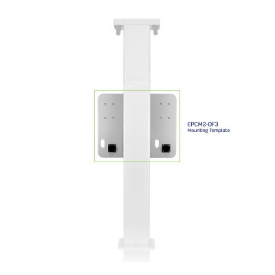 Leviton EV Side by Side Dual Mount Pedestal, Mounting Template