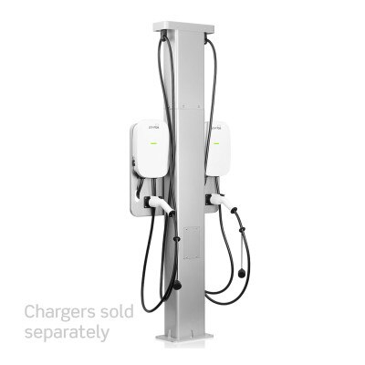 Leviton EV Side by Side Dual Mount Pedestal, Retractable Cord Management System