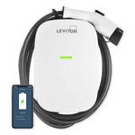Leviton EV 48A Level 2 Electric Vehicle Charging Station, 18 Ft. Cable, Wi-Fi