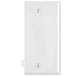 Leviton Blank Sectional Wallplate (End Section), White