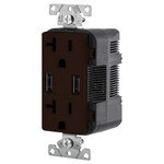 Leviton 2-Port USB Charger & Tamper-Resistant Duplex Receptacle, 20A