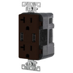 Leviton 2-Port USB Charger & Tamper-Resistant Duplex Receptacle, 20A