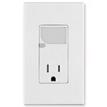 Leviton Decora Combination Wall Switch (LED Guide Light & Receptacle), White