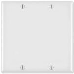 Leviton Blank Wallplate, 2-Gang, White