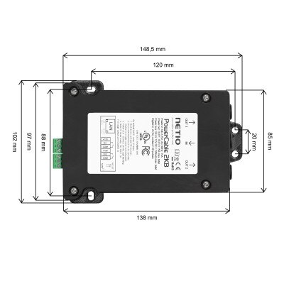 NETIO PowerCable 2KB Smart Flat Power Distribution Unit