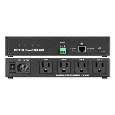 NETIO PowerPDU 4KB Smart Power Distribution Unit, 4 NEMA 5-15R Outputs