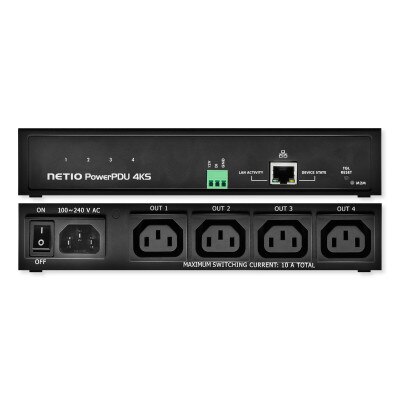 NETIO PowerPDU 4KS Smart Power Distribution Unit, 4 IEC-320 C13 Outputs