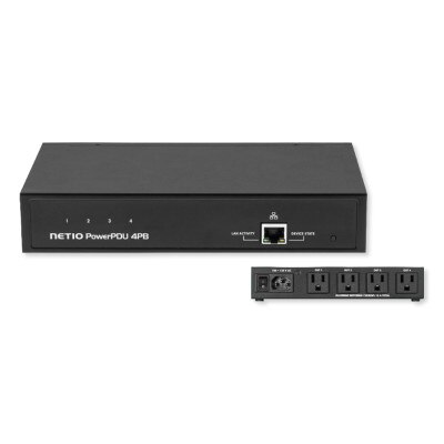 NETIO PowerPDU 4PB Smart Power Distribution Unit, 4 NEMA 5-15R Outlets