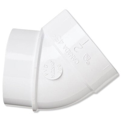 NuTone Central Vacuum 45 Degree Street Ell Fitting