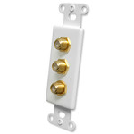 OEM Systems Pro-Wire Jack Plate (3 F), White