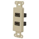 OEM Systems Pro-Wire Jack Plate (2 HDMI), Almond