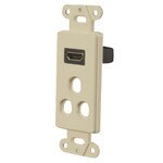 OEM Systems Pro-Wire Combo Jack Plate (1 HDMI with 3 Modular Ports), Almond
