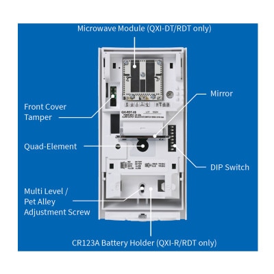 Optex 120-Degree Wide Angle Outdoor PIR & Microwave Dual-Tech Motion Detector, Anti-Masking