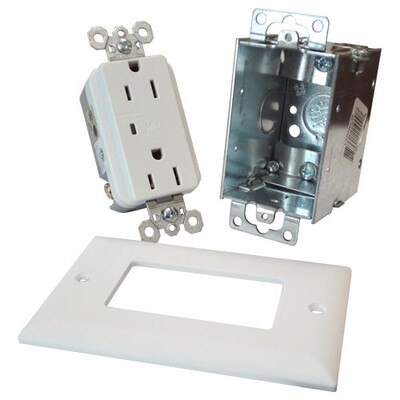 On-Q/Legrand Duplex Outlet Kit with Surge Protection (Open Box)