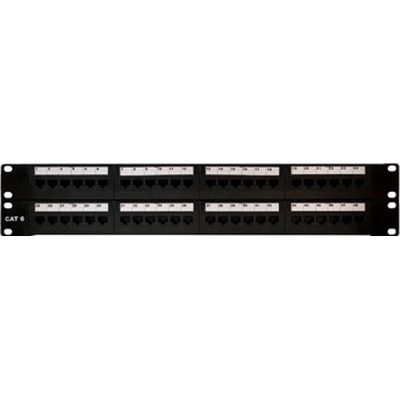 On-Q/Legrand 48-Port Cat6 Rack-Mount Patch Panel