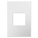 On-Q/Legrand Adorne Wallplate, 1-Gang, Gloss White-on-White