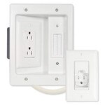 On-Q/Legrand In-Wall TV Power and Cable Management Kit, Pre-Wired