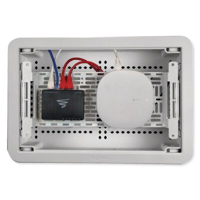On-Q/Legrand Dual-Purpose In-Wall Enclosure with 5-in Mounting Plate, 9 In.