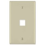 On-Q/Legrand Keystone Wallplate, Labeled, 1-Gang, 1-Port, Ivory
