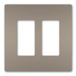 On-Q/Legrand Radiant Screwless Wallplate, 2-Gang, Nickel (Open Box)