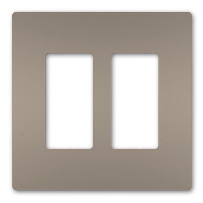 On-Q/Legrand Radiant Screwless Wallplate, 2-Gang, Nickel (Open Box)