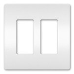 On-Q/Legrand Radiant Screwless Wallplate, 2-Gang, White